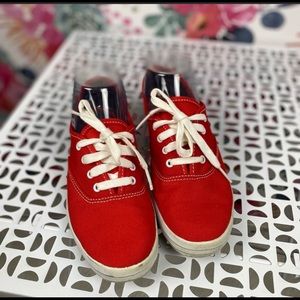 Womens Red Keds Canvas Tennis Shoes Size 6